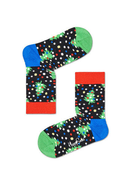 Happy Socks Winter Night Kids Christmas Sock Schwarz