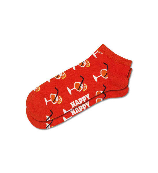 Happy Socks Orange Sprizz Sneakersocken Rot