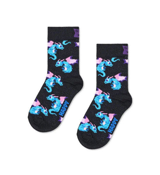 Happy Socks Anime Dragon Socken Schwarz