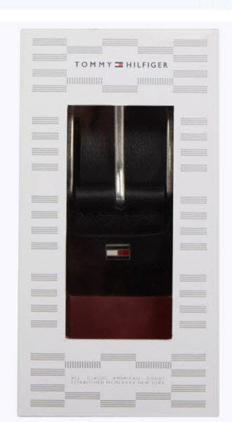 Tommy Hilfiger Geschenkspackung ADAN Belt 3,5 cm Gürtel 3,5 cm Schwarz