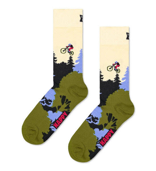 Happy Socks Mountain Bike Socken Weiß