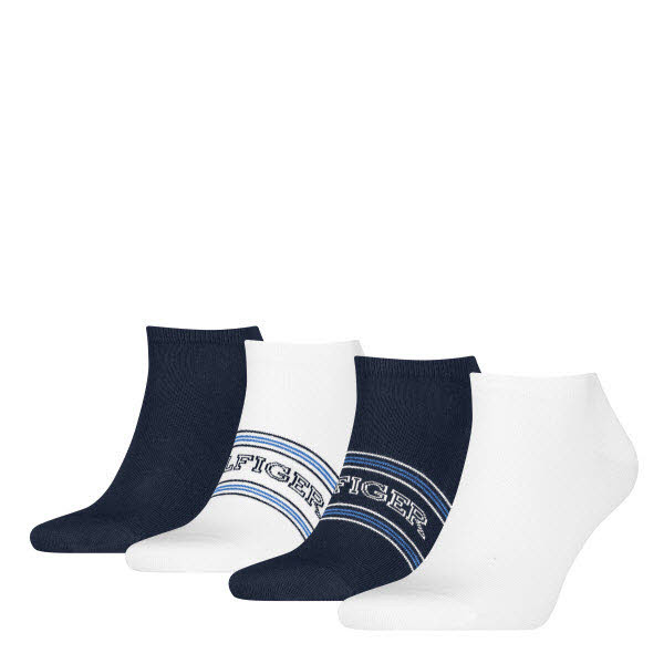 Tommy Hilfiger Sneakersocken 4-Pack Weiss - Bild 1