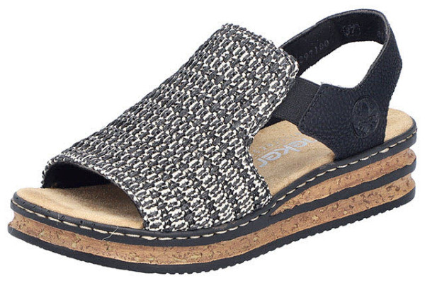 Rieker 6297100 629 Sandale Schwarz - Bild 1