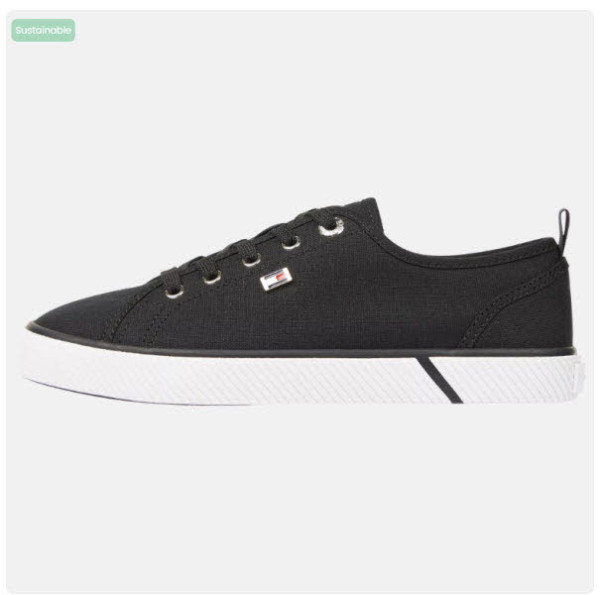 Tommy Hilfiger Leinenschuh Schwarz