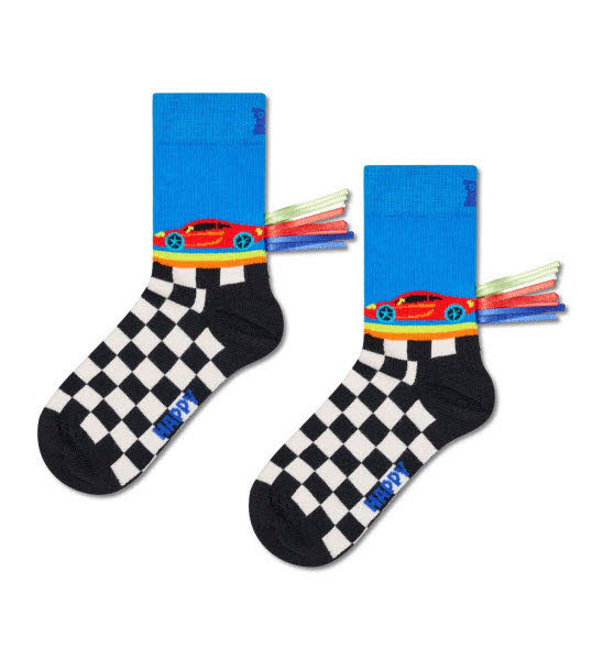 Happy Socks Kids Racer Car Socken Blau