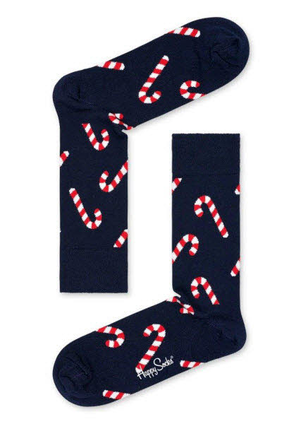 Happy Socks Candy Cane Socken Blau