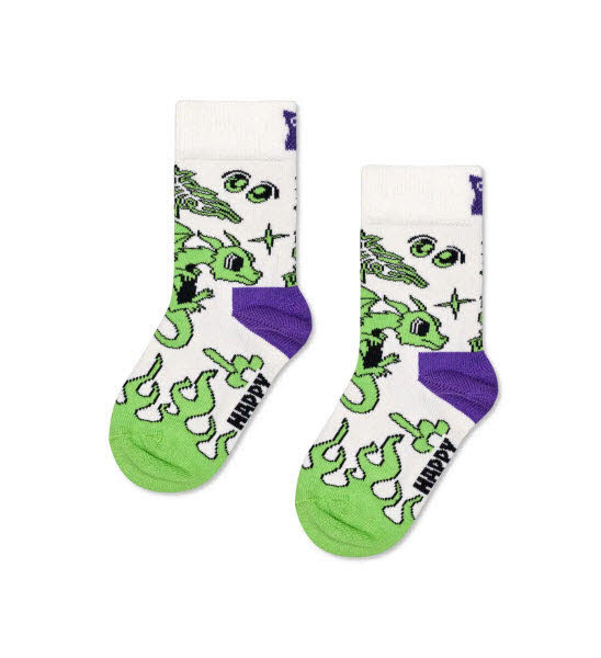 Happy Socks Hyper Dragon Socken Weiß