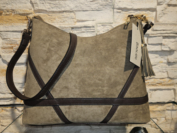Binnari Schultertasche Taupe