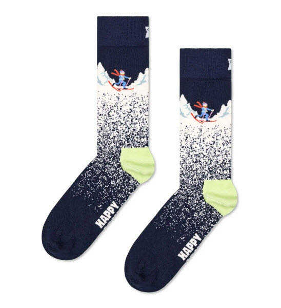 Happy Socks Snowy Night Socken Blau