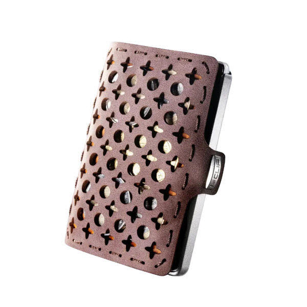 I-Clip Slim Wallet, Leder, Münzfach Braun