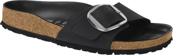 Birkenstock MADRID BIG BUCKLE Pantoffel "Schmal" Schwarz - Bild 1