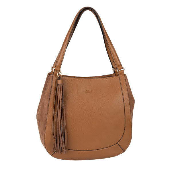 Beheim Schultertasche Cognac