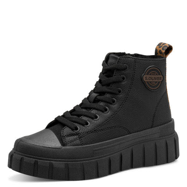S. Oliver Schnürboot Schwarz - Bild 1