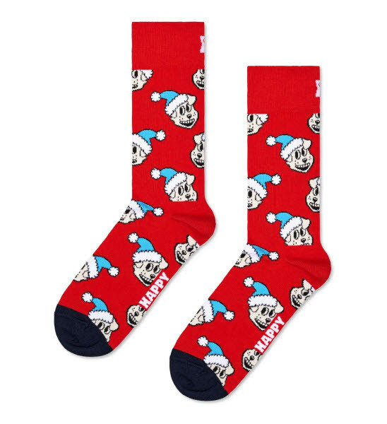 Happy Socks Holiday Dog Socken Rot